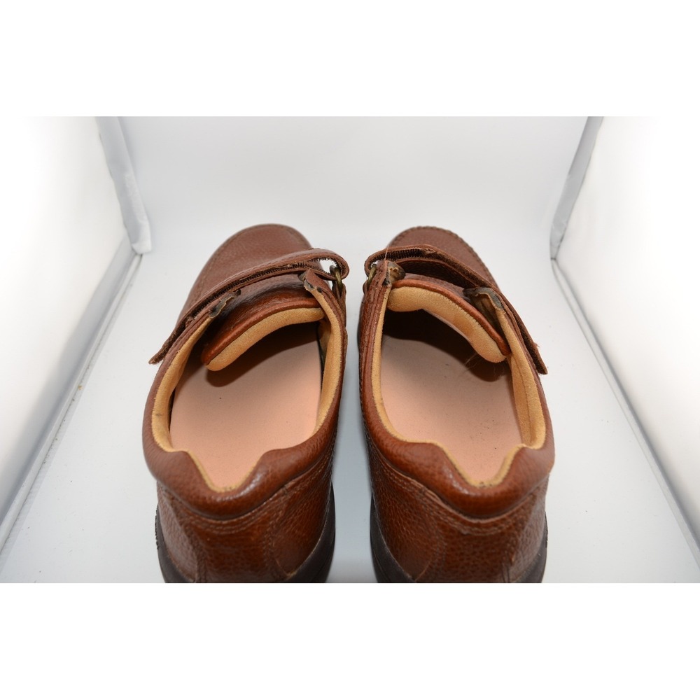 Dr. Comfort SCOTT Mens Brown Leather Hook and Loop Comfort‎ Shoes Size 10W - Picture 6 of 10